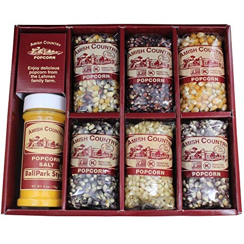 Amish Country Popcorn | 6 4 Oz Variety Gift Set With Buttersalt