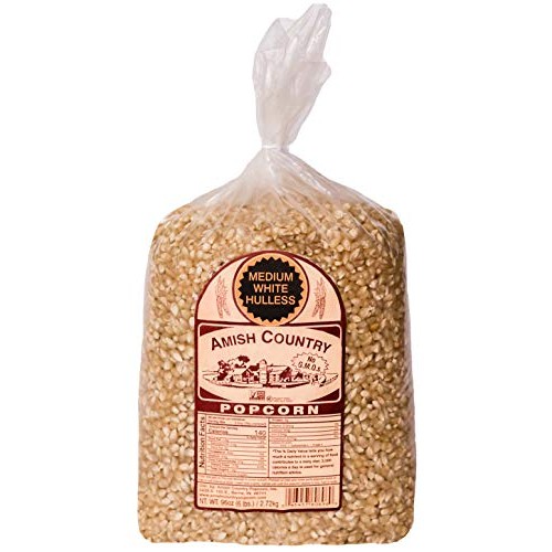 Amish Country Popcorn - 6 Lb Medium White Kernels - Old Fashione