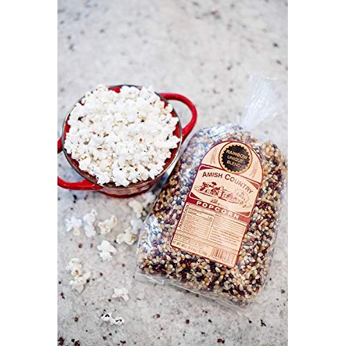 Amish Country Popcorn - 6 Lb Rainbow Kernels - Old Fashioned, No