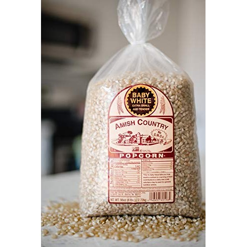 Amish Country Popcorn - Baby White - Small &Amp; Tender Popcorn - Ol