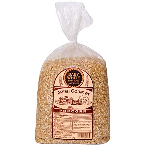 Amish Country Popcorn - Baby White - Small &Amp; Tender Popcorn - Ol