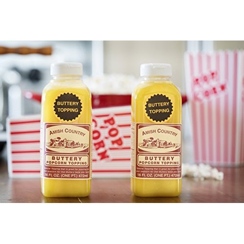 Amish Country Popcorn | Buttery Popcorn Topping - 2 - 16 Oz Bott