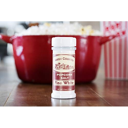 Amish Country Popcorn | Fine White Popcorn Salt - 6 Oz | Old Fas