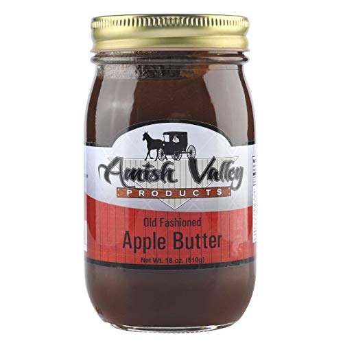 Amish Valley Products Apple Butter Glass Jar Old Fashioned Homes
