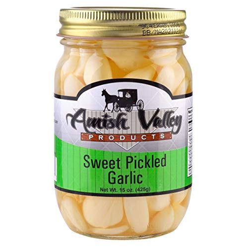 Amish Valley Products Country Pickled Garlic Sweet Or Hot Flavor