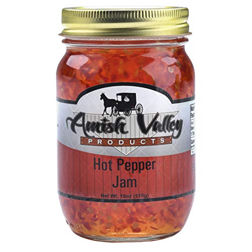 Amish Valley Products Old Fashioned Hot Pepper Jam 18 Ounce Glas...