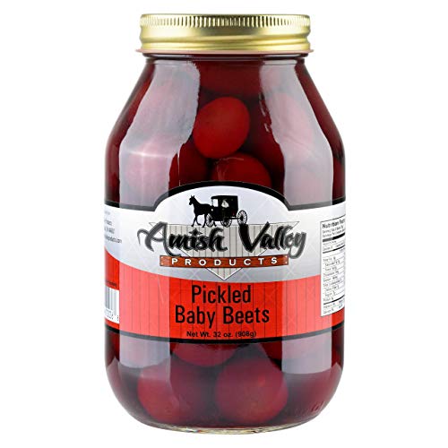 Amish Valley Products Pickled Baby Beets 32Oz. Glass Jar 1 Quar