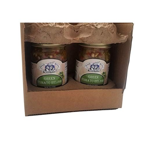 Amish Wedding Foods Green Tomato Relish 2 15 Oz Glass Jars All