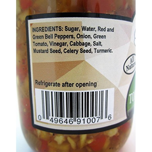 Amish Wedding Foods Green Tomato Relish 2 15 Oz Glass Jars All