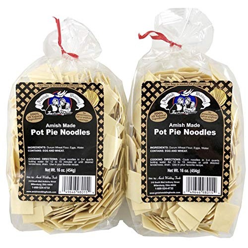 Amish Wedding Pot Pie Noodles 16 Ounce Bags Pack Of 2