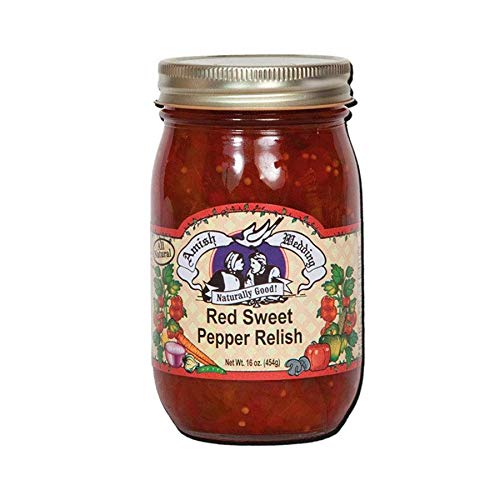 Amish Wedding Green Tomato Or Pepper Relish, 15 Oz. Jars Red Sw