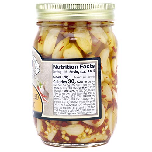 Amish Wedding Hot Pickled Garlic 15 Ounces Pack Of 2