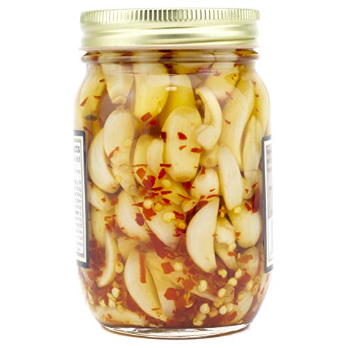 Amish Wedding Hot Pickled Garlic 15 Ounces Pack Of 2