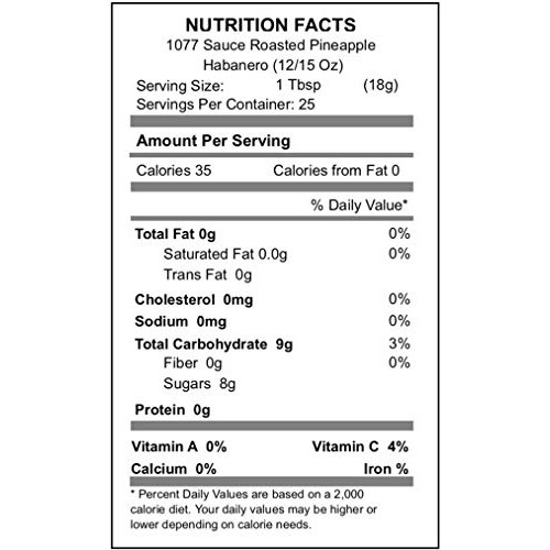 Amish Wedding Roasted Pineapple Habanero Sauce, 16 Ounce Glass J