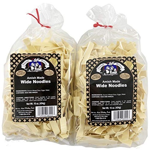 Amish Wedding Foods Wide Noodles 16 Ounce Bags No Preservatives