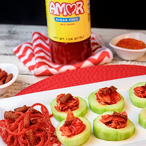 Amor Salsa Chamoy Sauce By Salsas Castillo, Red, 33 Oz