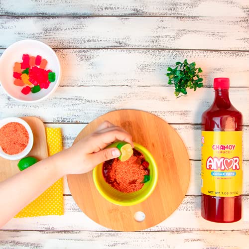 Amor Salsa Chamoy Sauce By Salsas Castillo, Red, 33 Oz