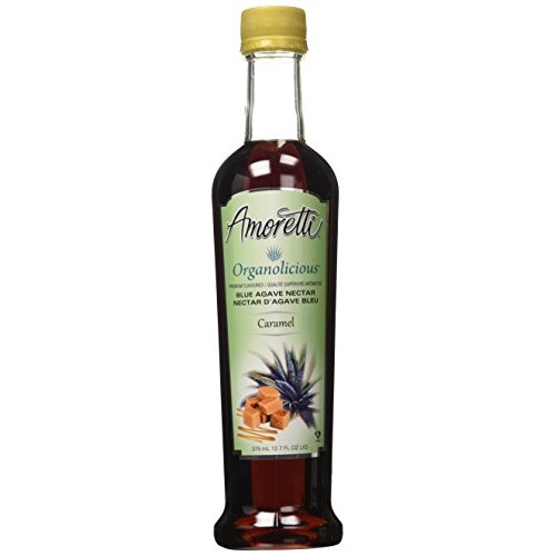 Amoretti Premium Organolicious Blue Agave Nectar, Caramel Flavor