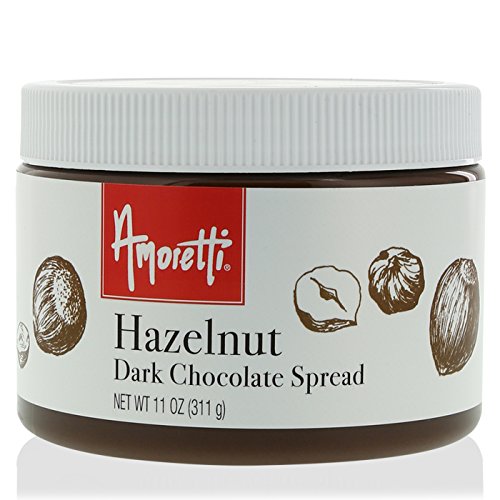 Amoretti Hazelnut Spread, Dark Chocolate, 11 Ounce