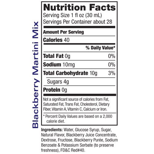 Amoretti Premium Martini Cocktail Mix, Blackberry, 28 Ounce