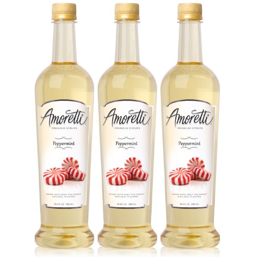 Amoretti Premium Peppermint Syrup 750Ml 3 Pack