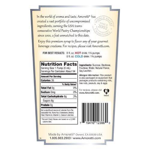 Amoretti Premium Syrup, Anise, 25.4 Ounce