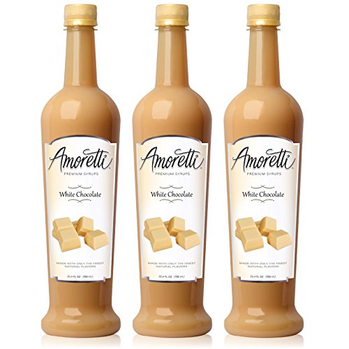Amoretti Premium White Chocolate Syrup 750Ml 3 Pack
