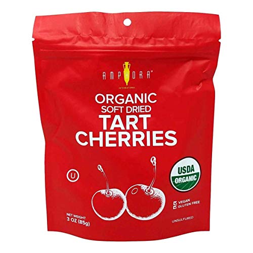 Amphora Organic Dried Tart Cherries - Vegan Gluten Free Dry Cher...