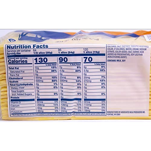 Ampi Yellow American Slices, 5 Lb Loaf Pack Of 2