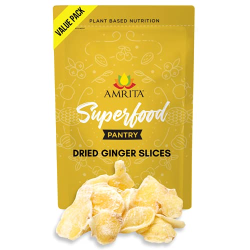 Amrita Foods - Crystallized Ginger Slices 1 Lb, Top 9 Allergy Fr