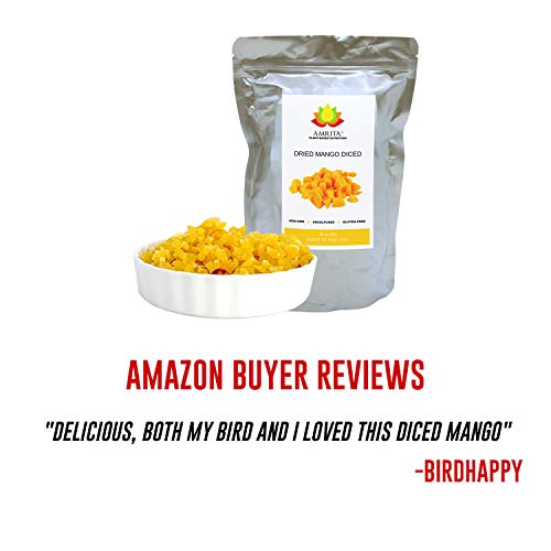 Amrita Foods - Dried Diced Mango, 1 Lb - Top 9 Allergy Free - Gl
