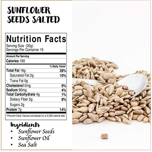 Top 9 Allergy Free Nuts Sunflower Salted, 1 Lb