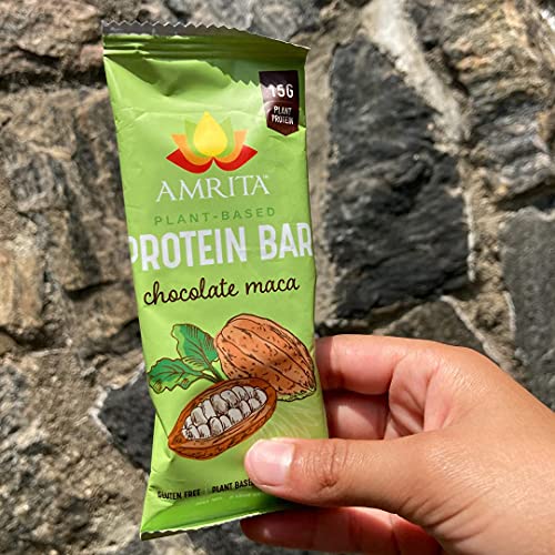 Amrita Chocolate Maca Vegan, Gluten Free High Protein Bars | 15g...
