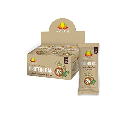 Amrita Dark Chocolate Quinoa Vegan, Gluten Free High Protein Bar...