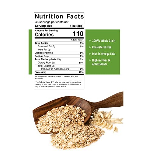 Amrita Foods Gluten Free Rolled Oats 3lb | Support Your Heart He...