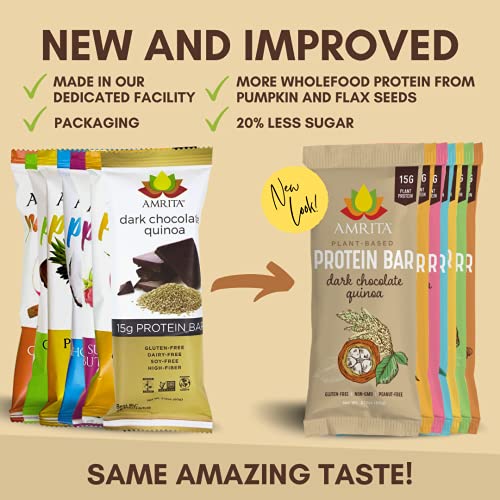 Amrita Plant Based Paleo Friendly Nut Free Variety Protein Bar -