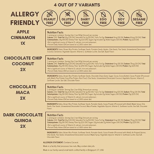 Amrita Plant Based Paleo Friendly Nut Free Variety Protein Bar -