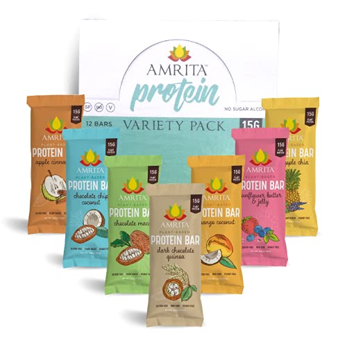 Amrita Plant Based Paleo Friendly Nut Free Variety Protein Bar -