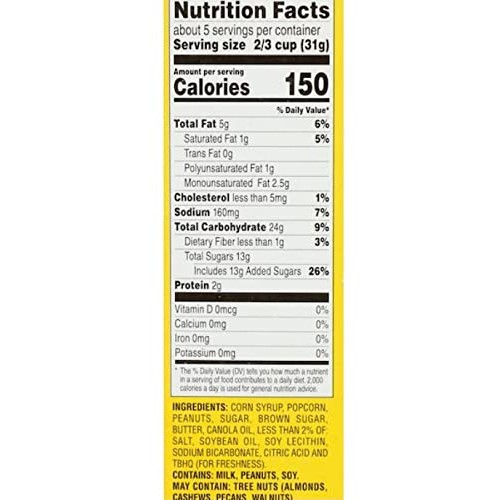 Popcorn With Peanuts And Buttery Toffee, 3.5 Ounces, 2 Boxes