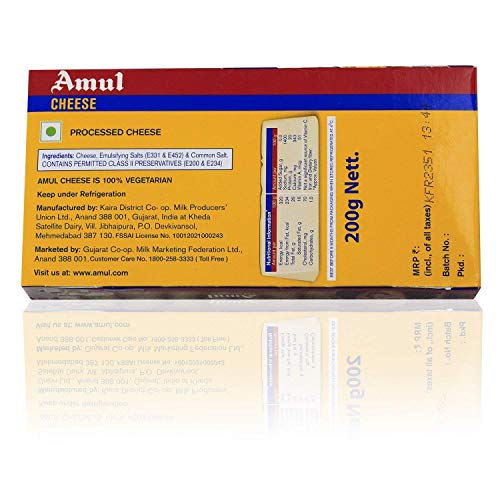 Amul Processed Cheese Cube 25 Gm. Pack Of 40