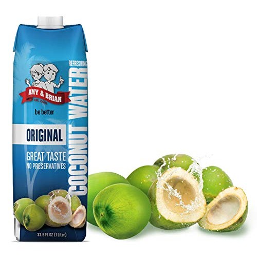 Amy &Amp; Brian Non-Gmo Coconut Water, 1 Liter Pack Of 6 | Best Ta