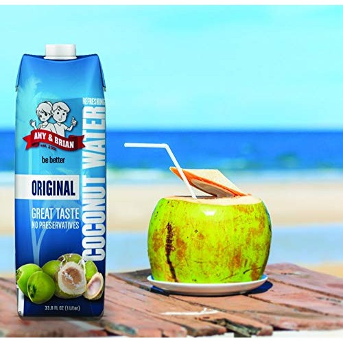 Amy &Amp; Brian Non-Gmo Coconut Water, 1 Liter Pack Of 6 | Best Ta