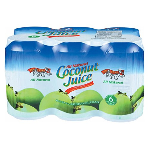 Amy And Brian Juice, Coconut, Pulp Free, 6 Pack, 10-Ounce Tins