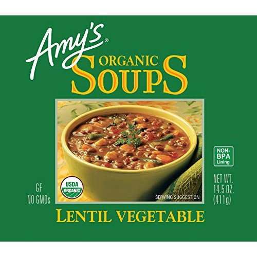 Amys Organic Lentil Vegetable Soup, 14.5 Oz