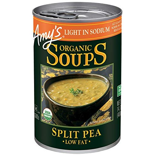 Amys Light In Sodium Organic Soups, Low Fat Split Pea, 14.1 Ounce