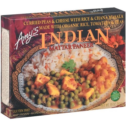 Amys Indian Mattar Paneer, Gluten-Free, Organic, 10-Ounce Boxes
