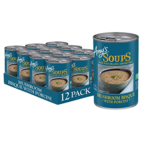 Amys Mushroom Bisque With Porcini Soup, Gluten Free, 14-Oz - 12
