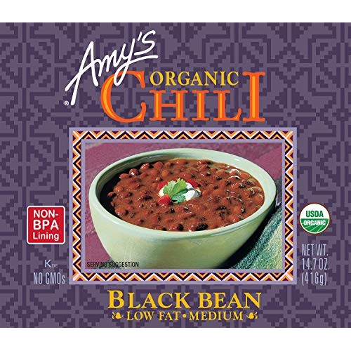Amys Organic Black Bean Chili, Low Fat, Usda Organic, 14.7-Ounc