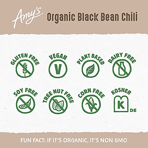 Amys Organic Black Bean Chili, Low Fat, Usda Organic, 14.7-Ounc