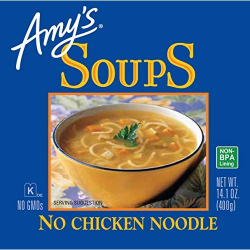 Amys No Chicken Noodle Soup, Vegan &Amp; Non Gmo, 14.1 Ounce, Pack